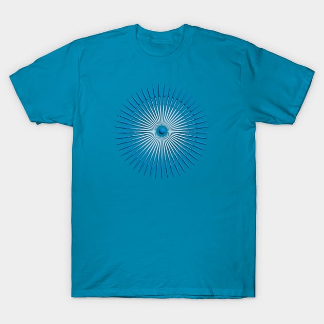 concentric blue T-Shirt by desingmari